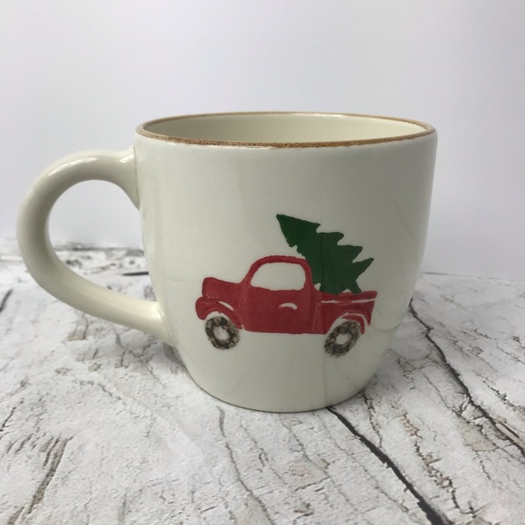 Farmhouse Style Christmas Mug White - Picture 1 of 4